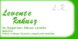 levente rakusz business card